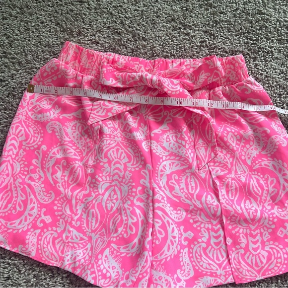 {Lilly Pulitzer} Mylee Clawdia Tie Front Shorts in Havana Pink - Picture 3 of 11